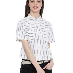 Oxolloxo Black & White Striped Wave Shirt-picture-7