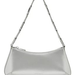 Miraggio Silver Alexis Medium Faux Leather Shoulder Bag-48