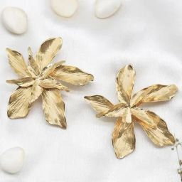 Joker & Witch Flora Golden Stud Earrings Earrings-24