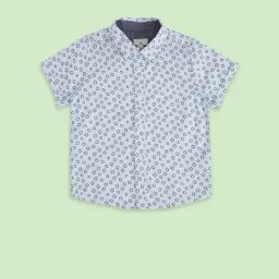 Pantaloons Baby Blue Cotton Printed Shirt-image-39