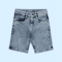 Pantaloons Junior Blue Washed Shorts-image-98