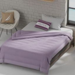 Nautica Signature Mauve Microfibre Single Comforter-33
