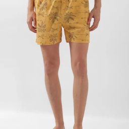 Peter England Yellow Cotton Regular Fit Printed Shorts-picture-15