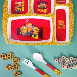 Servewell Multicolor Melamine Part Plate - Set of 3-13