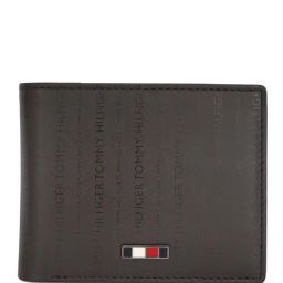 Tommy Hilfiger Brown Hilbert Leather Small Global Coin Wallet-image-98