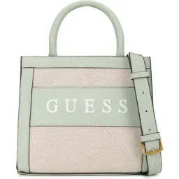 Guess Green Salford Color Block Satchel-picture-30