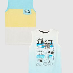 Fame Forever by Lifestyle Boys Pack of 2 Printed Sleeveless T-shirts-picture-42