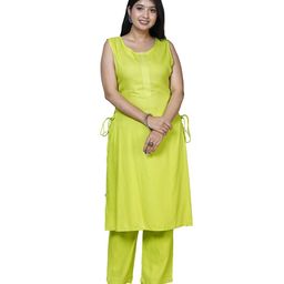 SAKURA Women Solid Straight Kurta Sets-image-85