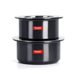 Sumeet Granite Finish NonStick Black Aluminium Round Shape Grill Pan 1.9L-image-34
