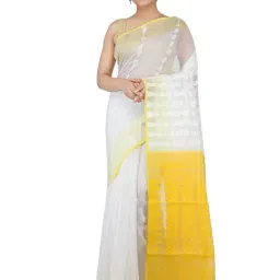 Pinkloom White Woven Jamdani Saree-picture-38