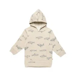 Nino Bambino Kids Cream Printed Hoodie-picture-15