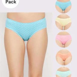 Secrets By ZeroKaata Assorted Cotton Printed Hipster Panties - Pack Of 5-image-87