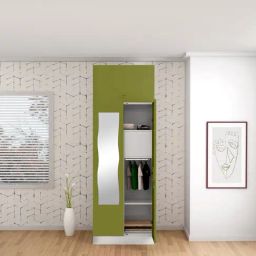 Godrej Interio Slimline 2-Door M4 Steel Almirah, 1 Year Warranty,Locker,OHU,Green Leaf))-image-49