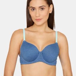 Zivame Blue Under-wired Padded T-Shirt Bra-picture-40