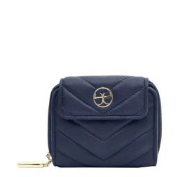 Eske Paris Navy Textured Zip Around Wallet for Women-image-58