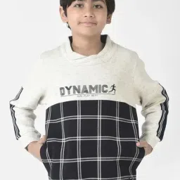 Crimsoune Club Kids Navy & Off-White Printed Full Sleeves Sweatshirt-image-26