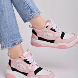 Shoetopia Women's Pink Casual Sneakers-image-101