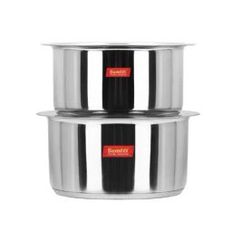 Sumeet Granite Finish NonStick Silver Stainless Steel Round Shape Grill Pan 1.9L-image-47