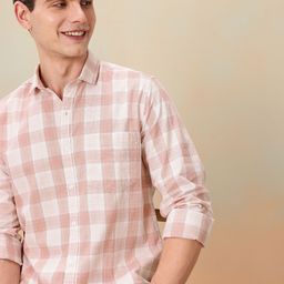 Mast & Harbour Standard Fit Checked Pure Cotton Casual Shirt-image-36