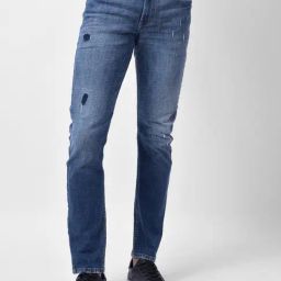 NUMERO UNO Blue Solid Distressed Jeans-image-14