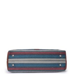 ZOUK Multicolor Striped Large Laptop Tote Handbag image 5