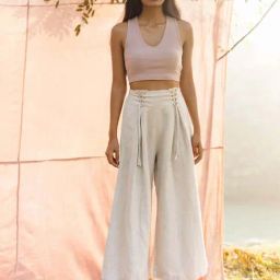 Anousshka Natural Pleated Pants-22