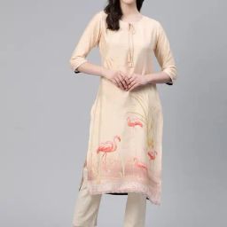 READIPRINT FASHIONS Peach Printed Straight Kurta-picture-27