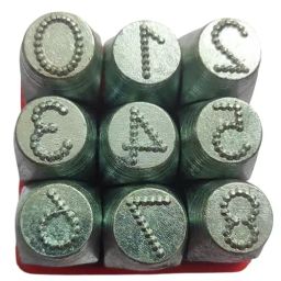 De Neers 1 to 9 Figure Punch Dot Punches 8 mm (5/16 inch), FP8-42