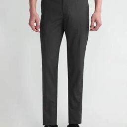 Arrow Black Slim Fit Trousers-image-94