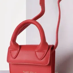 Allen Solly Red Solid Satchel Handbag-picture-16