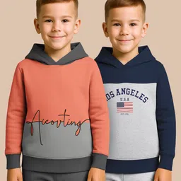 HELLCAT Boys Pack Of 2 Printed Hooded Pullover Sweatshirt-picture-11
