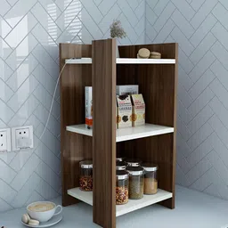 homeeasy Wall-Mounted Engineered Wood Rack Space-Saving Shelf With Hooks-25