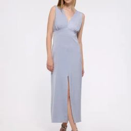 Cover Story Light Blue Solid Dress-image-16