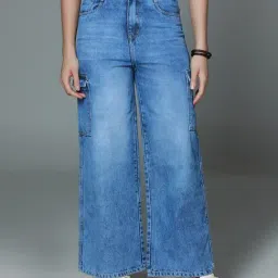 High Star Blue Cotton Relaxed Fit Jeans-picture-3