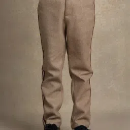 One Friday Kids Beige Printed Regular Fit Trousers-picture-32