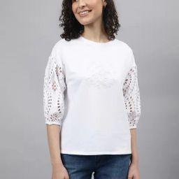Beverly Hills Polo Club White Self Pattern Pullover-picture-44