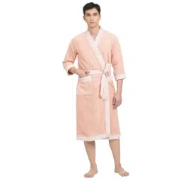 Spaces Hygro Pink 400 GSM Cotton Medium Bathrobe-image-52