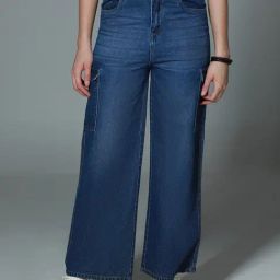 High Star Blue Cotton Relaxed Fit Jeans-image-94