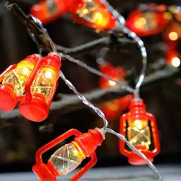 X4Decor 16 Led Red Lantern String Light Warm White RL01 image 2