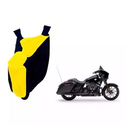 Auto Pearl Waterproof Two Wheeler Cover For Harley Davidson Street Glide Special (Yellow & Blue)-image-45