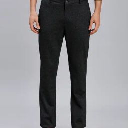 Reid & Taylor Black Comfort fit Solid Trousers-image-84