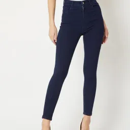Miss Chase Navy Skinny Fit High Rise Jeans-image-93