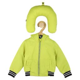 Allen Solly Junior Lime Green Solid Jacket with Neck Pillow-picture-5