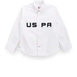 U.S. Polo Assn. Boys White Printed Full Sleeves Shirt-picture-16
