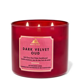 Bath & Body Works White Barn Dark Velvet Oud Soy Wax Blend 3-Wick Candle - 411 g-picture-0