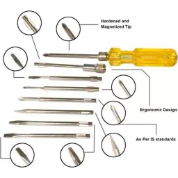 Tata Agrico 8 In 1 Screwdriver Set with Tester, SDK002 image 4