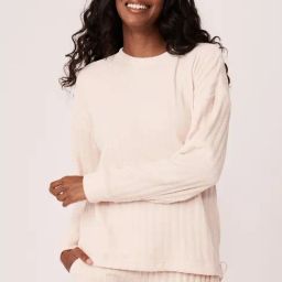 La Vie En Rose Beige Plain Sweatshirt-image-7