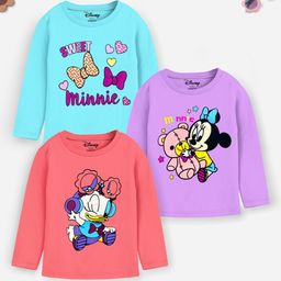 Disney By Miss and Chief Girls 3 Printed Applique T-shirt-image-83
