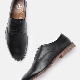 Arrow Men Black IDRIS Solid Formal Derbys-image-32