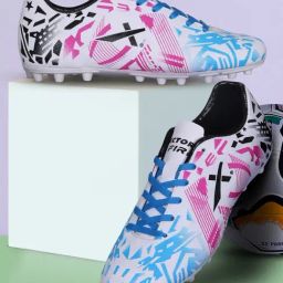 Vector X Men's White & Sky Fire Football Shoes-86